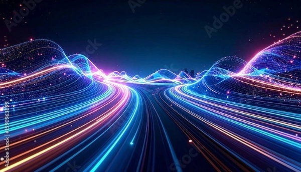 Obraz Abstract digital highway
