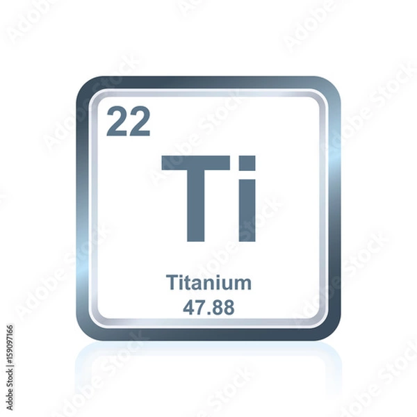 Obraz Chemical element titanium from the Periodic Table