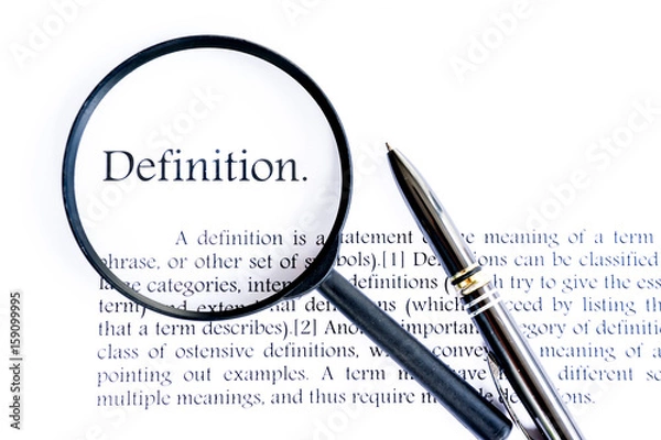 Obraz definition text focus word on white background