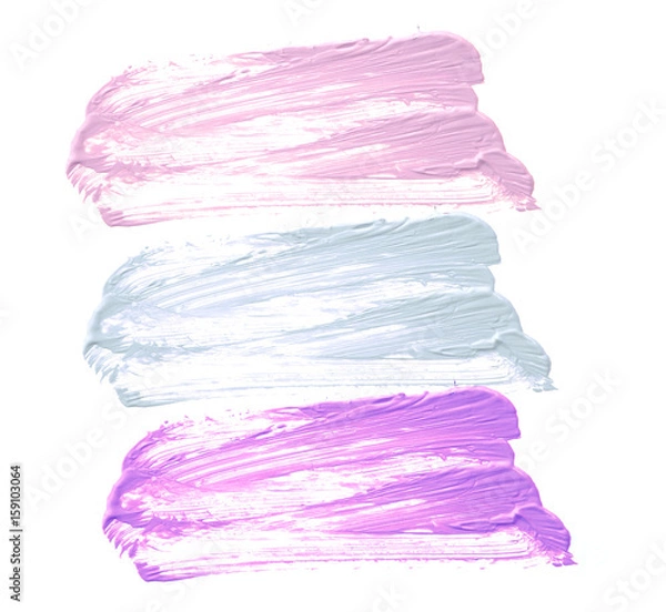 Fototapeta Collection of smudged make up color isolated on white