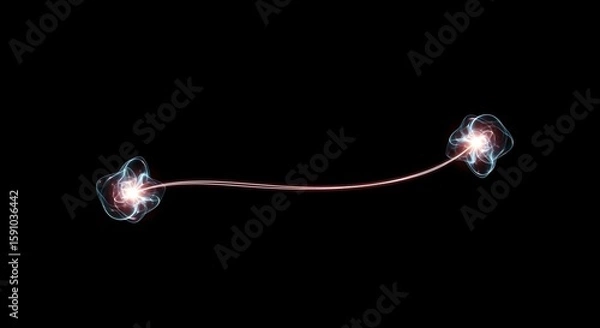 Fototapeta Abstract Energy Flow Design with Glowing Forms