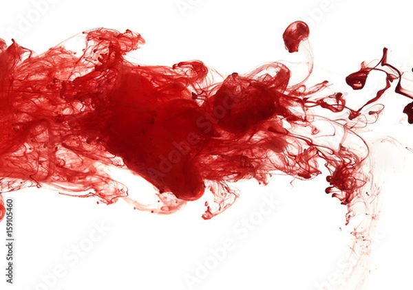 Fototapeta Red ink into the water