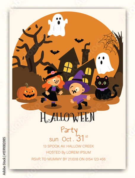 Obraz halloween party invitation