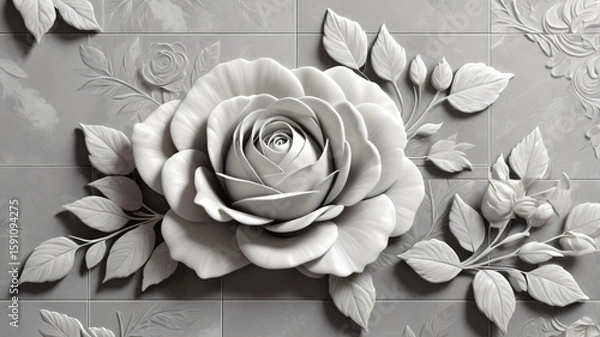 Obraz  Glossy Dark Brown Rectangular Ceramic Wall Tiles