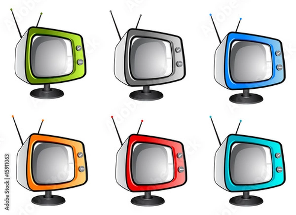 Obraz Old tv television (vector)