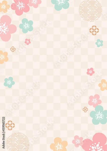 Obraz 和風背景素材　フレーム