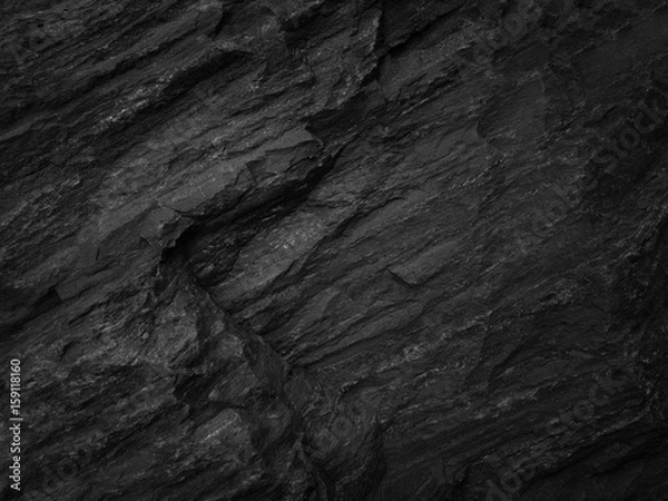 Obraz  Dark black slate background