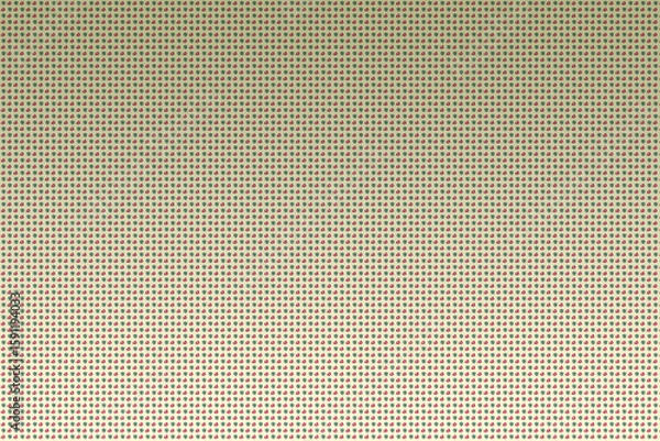 Obraz Repeating pattern design with small floral motifs in red and green on cream background