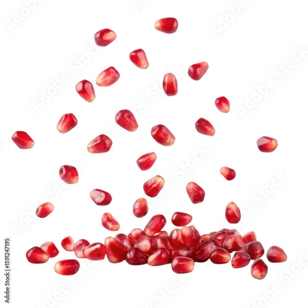 Obraz red pomegranate seeds isolated on transparent background