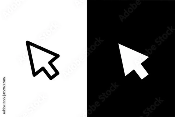 Fototapeta arrow icon vector. Click icon. Pointer arrow icon. Cursor icon vector, select icon.