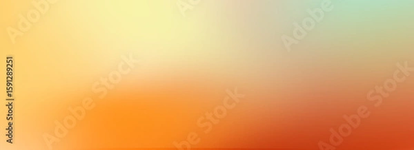 Fototapeta Warm orange red gradient background. Colorful blur wallpaper in autumn. Fall smooth background for banner, poster, flyer, brochure, booklet. Vector abstract party template illustration.