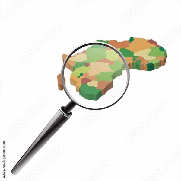 Obraz Magnifier magnifies the earth