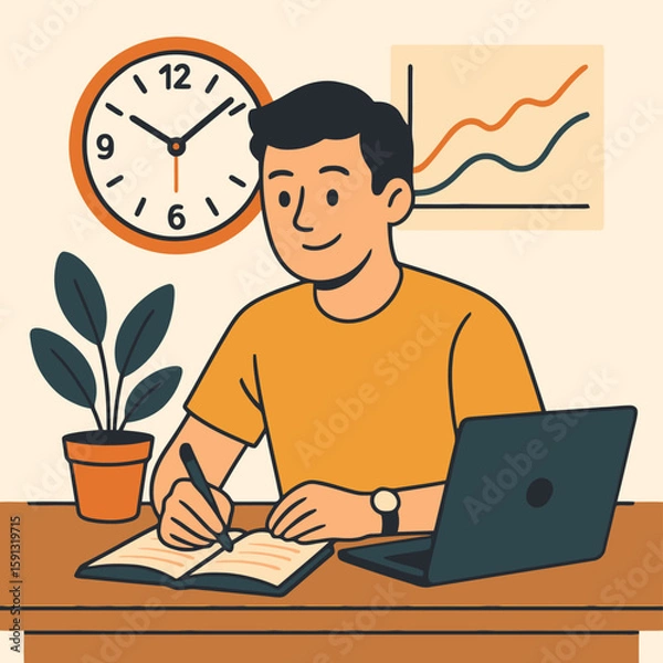 Fototapeta Increase productivity and efficiency through proper task planning