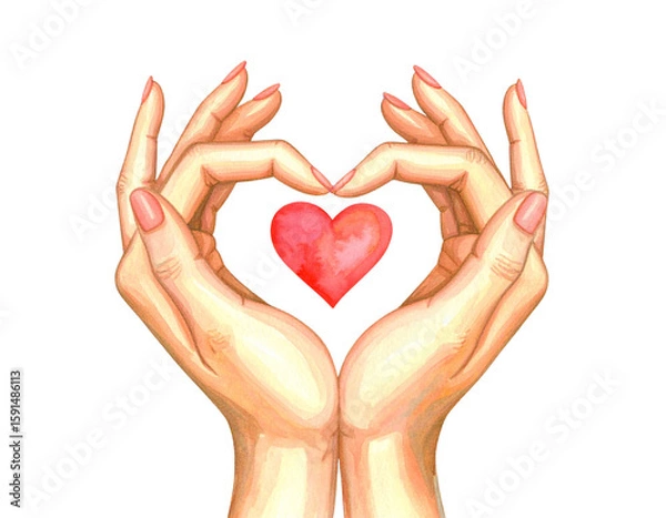 Obraz Mother's Day, Hand Holding Heart