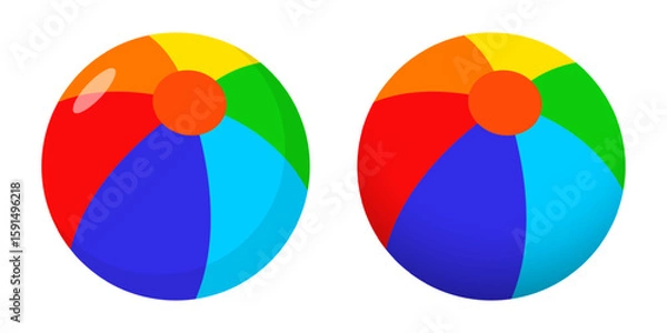 Obraz Vector isolated Beach Balls set