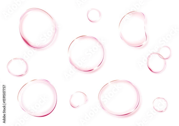 Obraz 背景透過のピンク水滴
