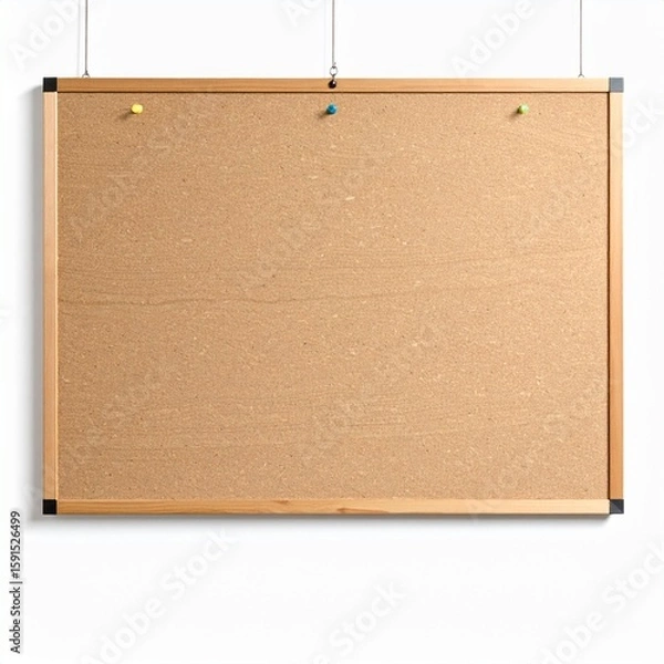 Fototapeta Generated image Office notice board with shadow-free white background