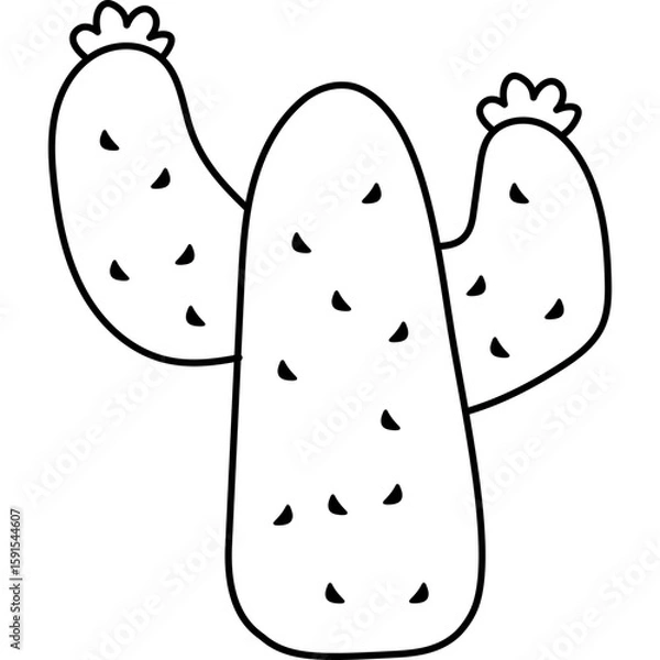 Fototapeta Cactus Outline
