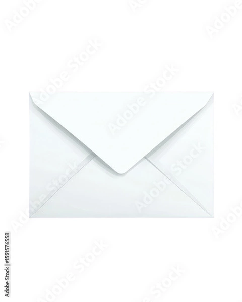 Obraz White envelope on a clean surface with shadows