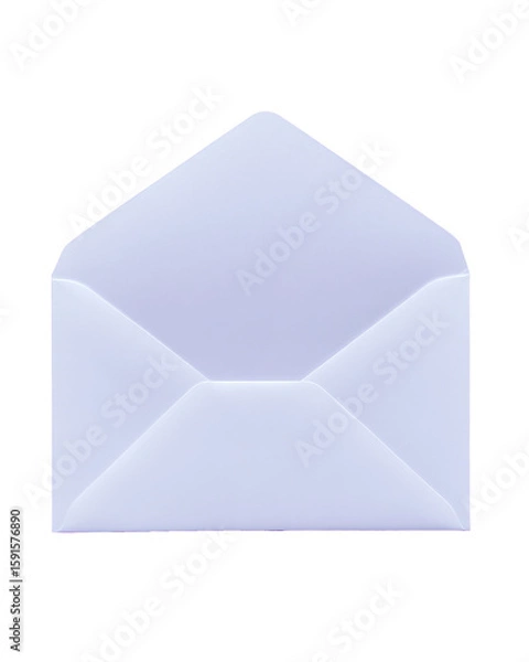 Obraz White envelope on a clean background, ready for mailing