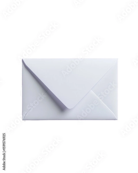 Obraz White envelope on a plain background for mailing use