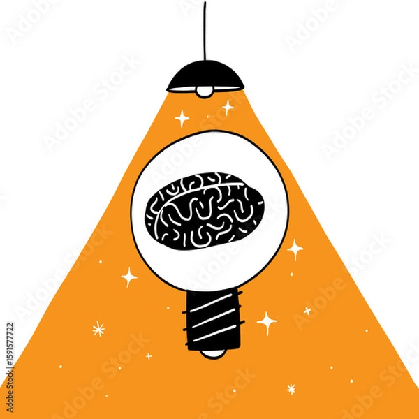 Obraz Creative Idea and Innovation: Brain Power Unleashed