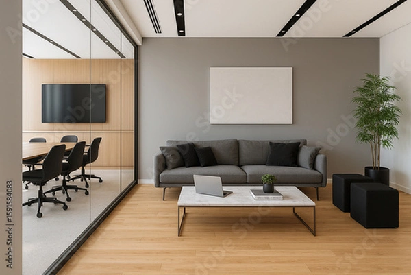 Obraz Open space meeting in modern office