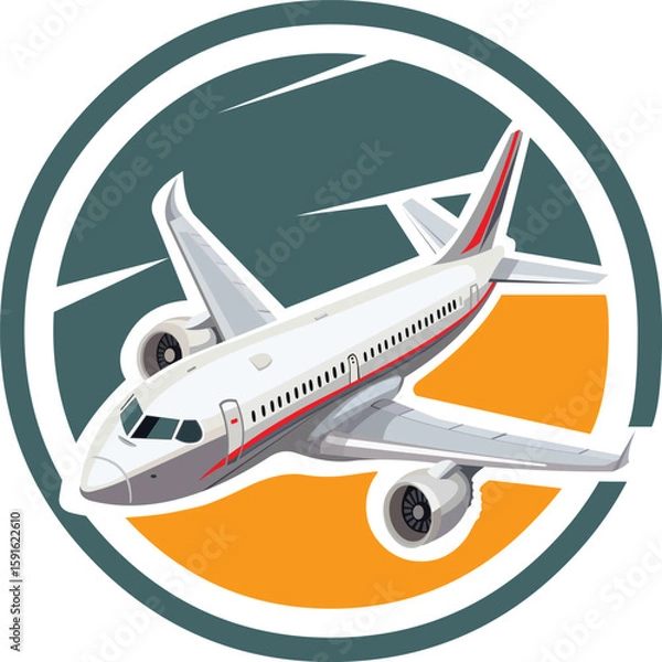 Obraz Passenger plane logo.eps