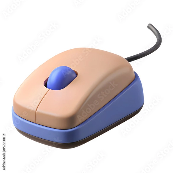 Fototapeta Stylish 3D Computer Mouse