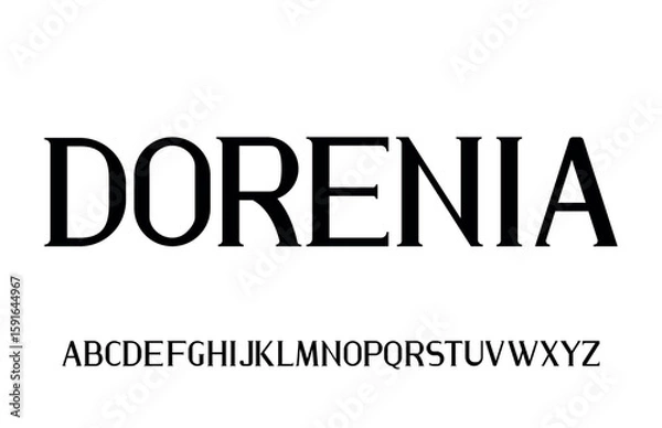 Fototapeta DORENIA, Elegant Serif Display Font, Luxury Typeface for Branding and editorial