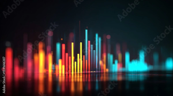 Fototapeta abstract background with colorful lines