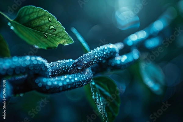 Obraz Digital blockchain network abstract background  