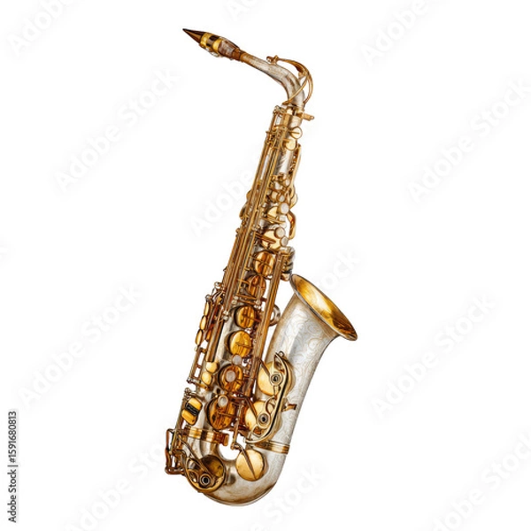Fototapeta Isolated Saxophone on Transparent Background, Perfect for Music-Themed Designs and Projects