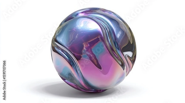 Fototapeta Abstract iridescent sphere