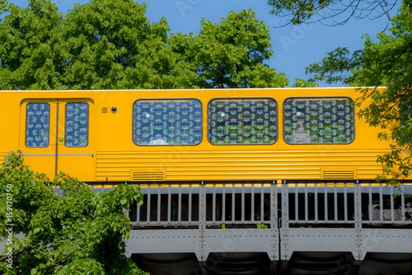 Obraz U-Bahn elevated subway in the city of berlin