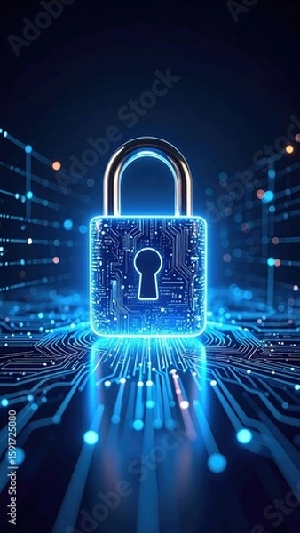 Obraz Digital lock on circuit board (1)