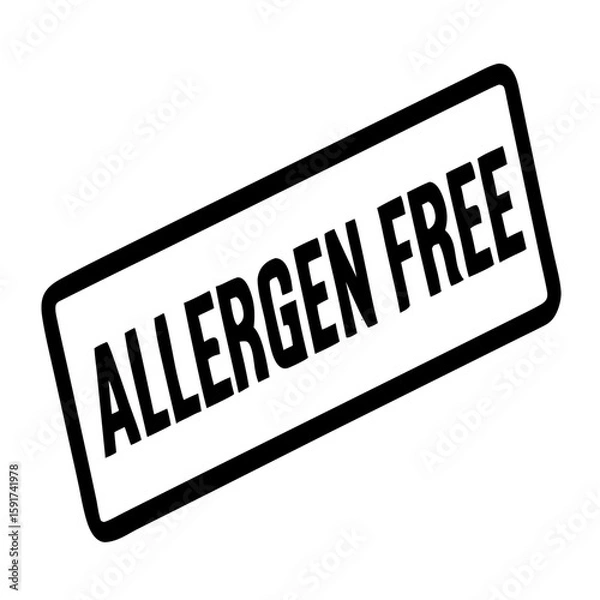 Fototapeta Allergen Free label on simple background for dietary standards  