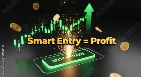 Fototapeta High-Quality 3D Financial Market and Investment Graphics with Charts, Analytics, Data Interfaces, Fintech Icons, and Trading Visuals – Perfect for Stock Market, Banking, and Business Projects