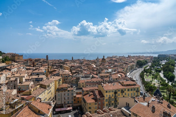 Fototapeta Nice old town seen from above