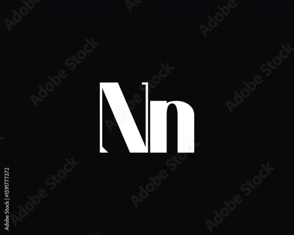 Fototapeta creative letter Nn logo design