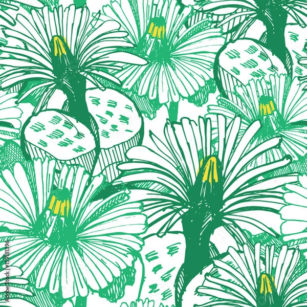 Obraz Botanical green background.