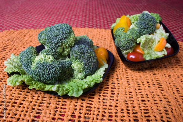 Obraz Broccoli and Small Salad Plates