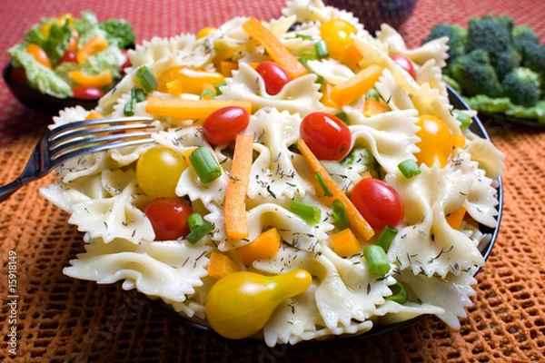 Obraz Pasta with Red and Yellow Tomatoes