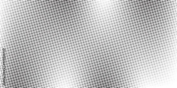 Obraz Halftone gradient. Dotted gradient, smooth dots spraying and halftones dot background seamless horizontal geometric pattern vector template set