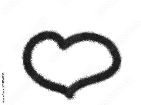 Obraz heart from a black and white paper