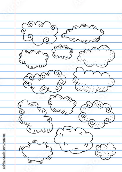 Fototapeta Clouds. Sketchy style.