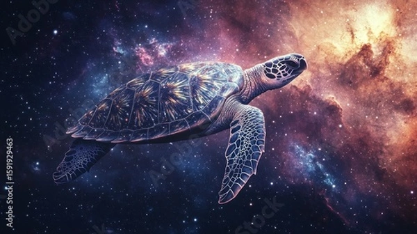 Fototapeta Turtle in Space.