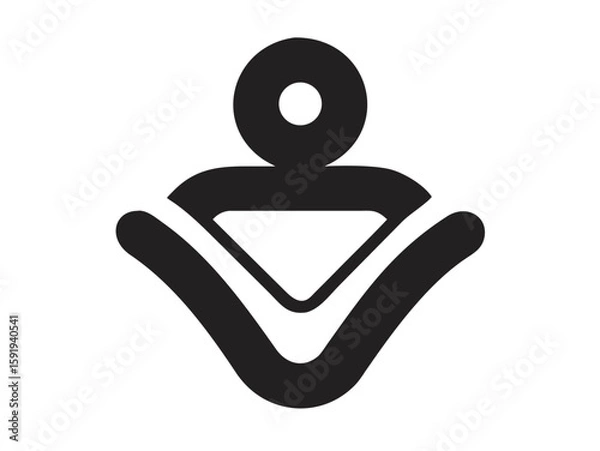 Fototapeta man logo vector desigen 