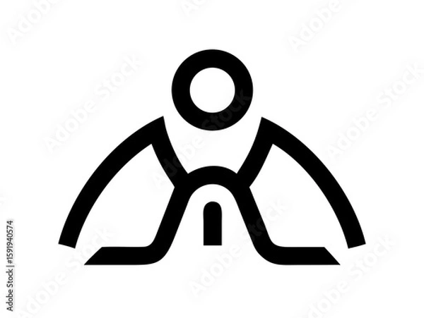 Fototapeta man logo desigen 