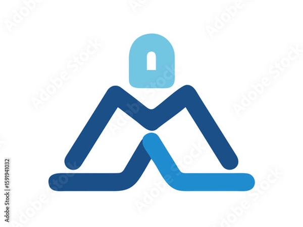 Fototapeta man logo desigen 